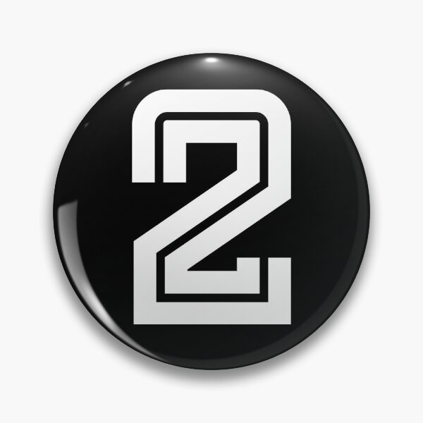 Item preview, No. 2 / Player Number Two / Football Player Number 2 (White on Black) designed and sold by STUDIO-72.