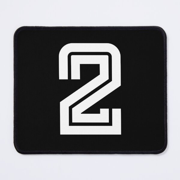 Item preview, No. 2 / Player Number Two / Football Player Number 2 (White on Black) designed and sold by STUDIO-72.