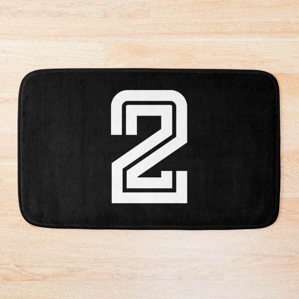 Item preview, No. 2 / Player Number Two / Football Player Number 2 (White on Black) designed and sold by STUDIO-72.