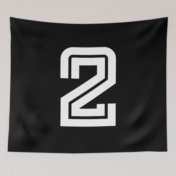 Item preview, No. 2 / Player Number Two / Football Player Number 2 (White on Black) designed and sold by STUDIO-72.