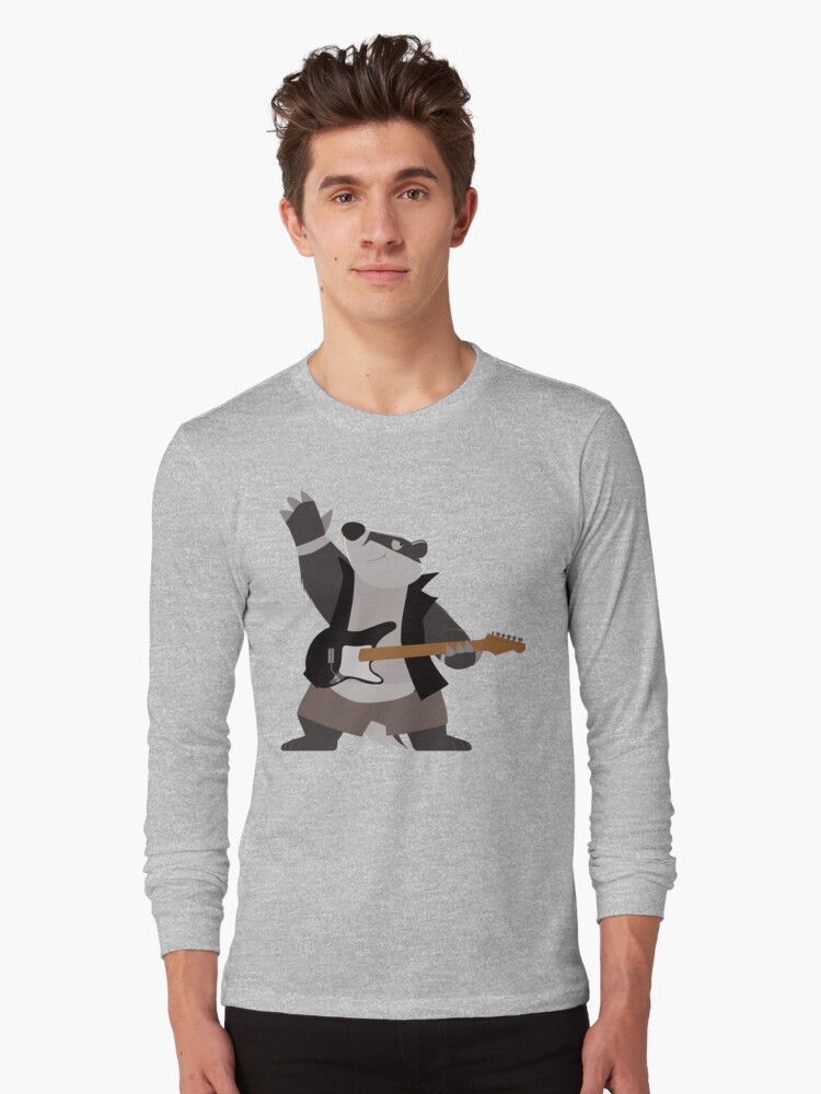 Thumbnail 1 von 5, Langarmshirt, Benjamin Badger, Gitarrist designt und verkauft von RodneyBearArts.
