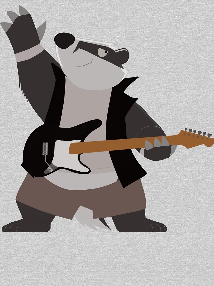 Thumbnail 5 von 5, Langarmshirt, Benjamin Badger, Gitarrist designt und verkauft von RodneyBearArts.