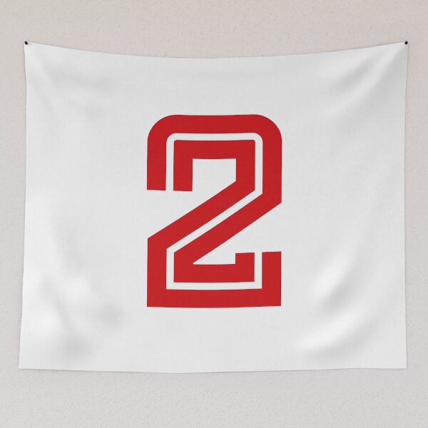 Item preview, No. 2 / Player Number Two / Football Player Number 2 (Red) designed and sold by STUDIO-72.