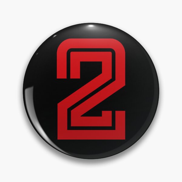Item preview, No. 2 / Player Number Two / Football Player Number 2 (Red on Black) designed and sold by STUDIO-72.