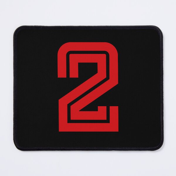 Item preview, No. 2 / Player Number Two / Football Player Number 2 (Red on Black) designed and sold by STUDIO-72.