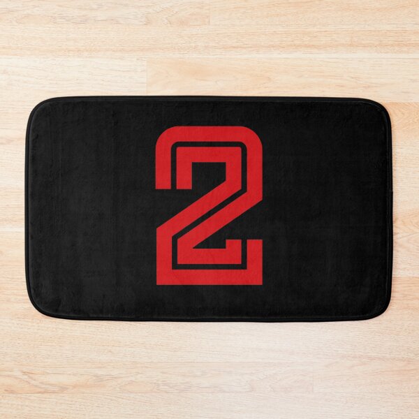 Item preview, No. 2 / Player Number Two / Football Player Number 2 (Red on Black) designed and sold by STUDIO-72.