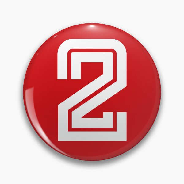 Item preview, No. 2 / Player Number Two / Football Player Number 2 (White on Red) designed and sold by STUDIO-72.