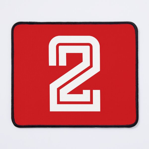 Item preview, No. 2 / Player Number Two / Football Player Number 2 (White on Red) designed and sold by STUDIO-72.