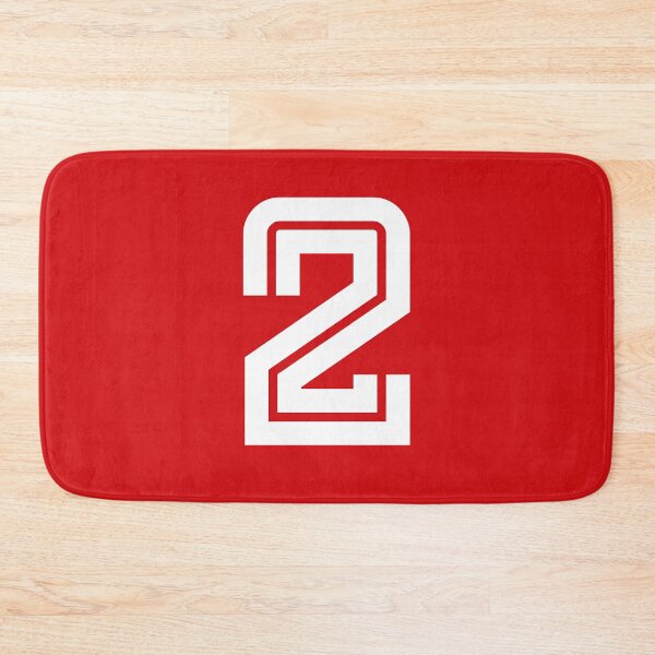 Item preview, No. 2 / Player Number Two / Football Player Number 2 (White on Red) designed and sold by STUDIO-72.
