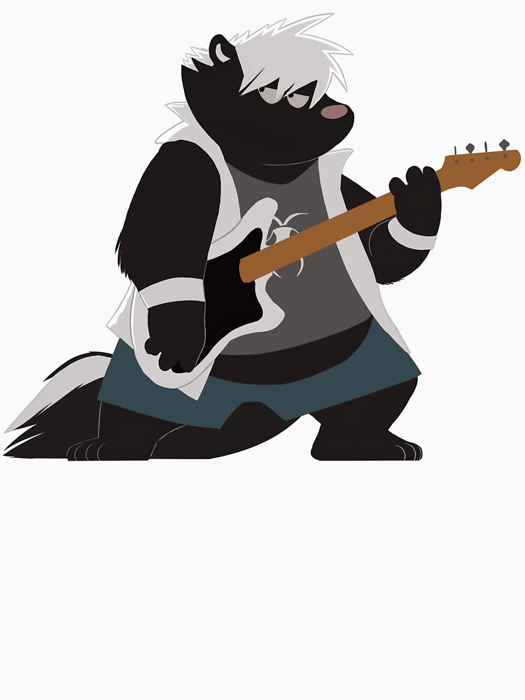 Thumbnail 3 von 3, Baseballshirt mit 3/4-Arm, Gunther Skunk Bassist designt und verkauft von RodneyBearArts.