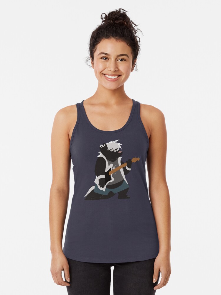Thumbnail 1 von 3, Racerback Tank Top, Gunther Skunk Bassist designt und verkauft von RodneyBearArts.