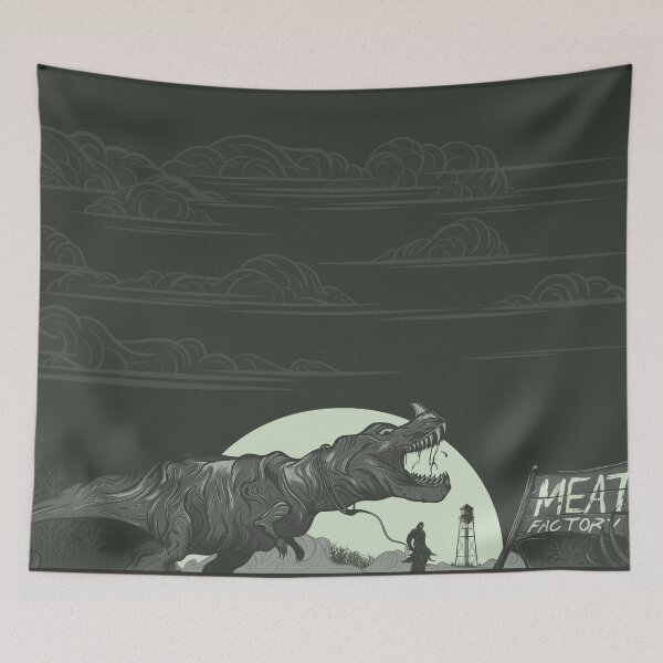 Item preview, The butcher and t-rex at meat factory designed and sold by Verro Riezie.
