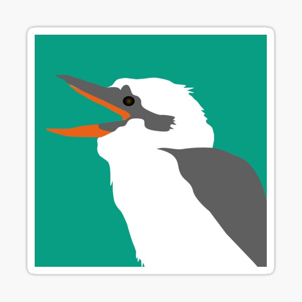 Item preview, Laughing Kookaburra on aqua background designed and sold by The Iconic Aussie.