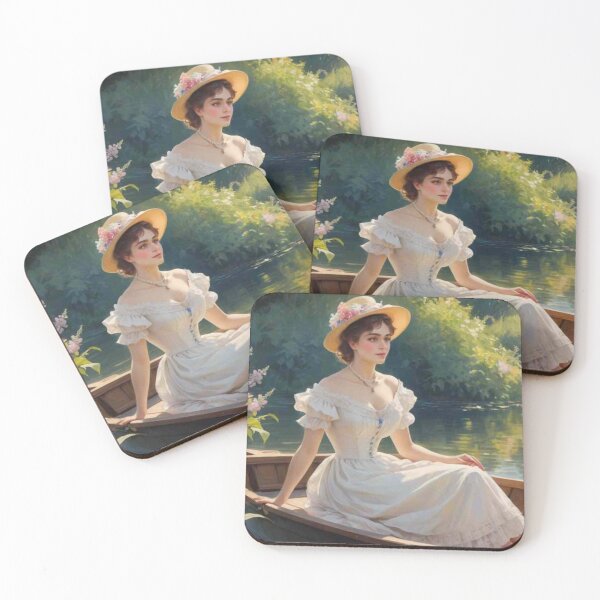 Item preview, Timeless Journey: Victorian Lady in a Boat on the River designed and sold by BlareBlare.