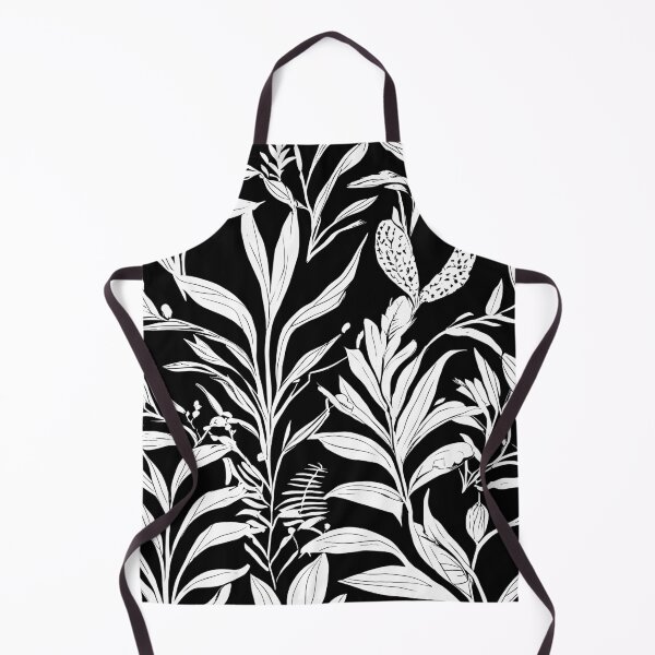 Item preview, Tropical Forest - Black and White Leaf Pattern designed and sold by Line in Bloom.