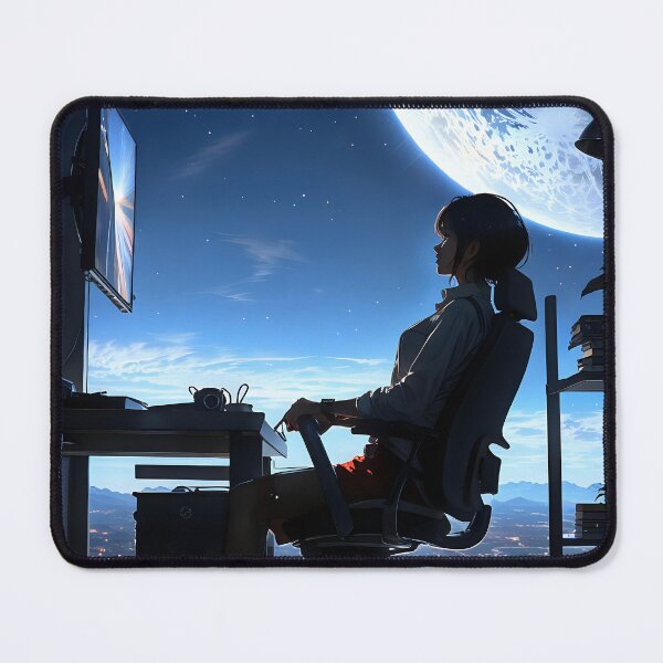 Item preview, Overtime Under the Moon – The All-Nighter Grind designed and sold by pixelated_echoes.