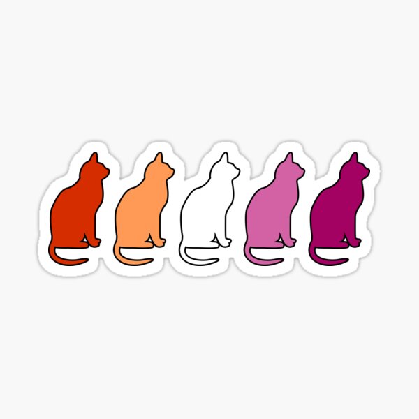 Artikel-Vorschau von Pride Lesbian Flag Katze Niedliche entzückende lesbische subtile Kunst, designt und verkauft von House Sparrow.