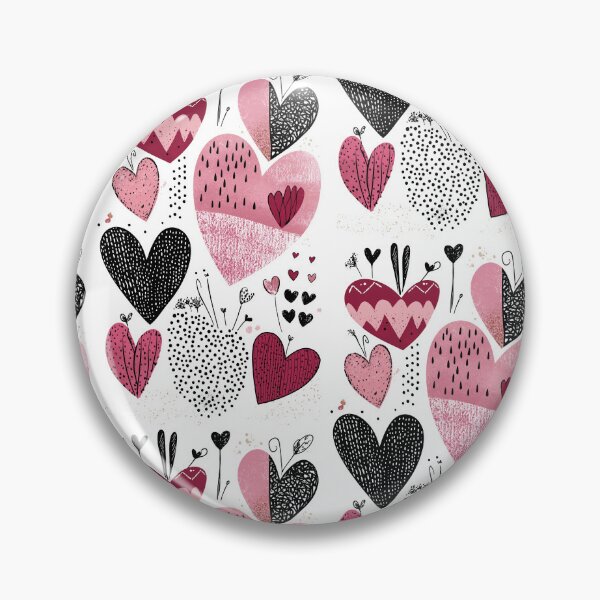Item preview, Illustration of hearts with various patterns for Valentine's Day designed and sold by celiacreatec.