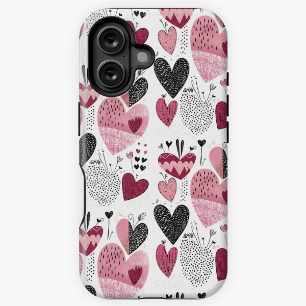Vista previa del artículo con la obra «Ilustración de corazones con varios patrones para San Valentín», diseñado y vendido por celiacreatec.