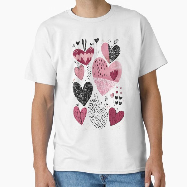 Vista previa del artículo con la obra «Ilustración de corazones con varios patrones para San Valentín», diseñado y vendido por celiacreatec.