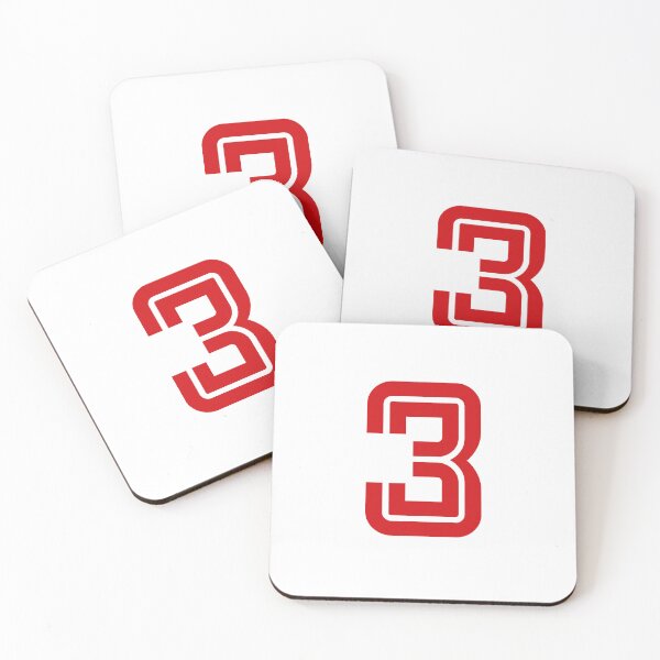 Item preview, No. 3 / Player Number Three / Football Player Number 3 (Red) designed and sold by STUDIO-72.