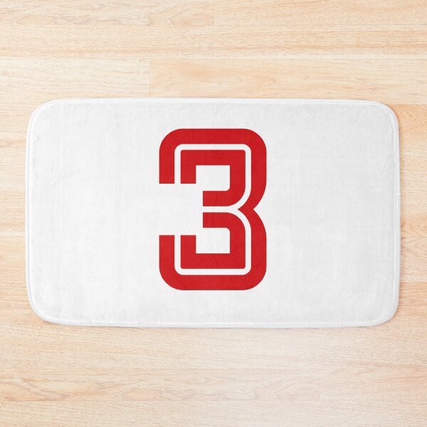 Item preview, No. 3 / Player Number Three / Football Player Number 3 (Red) designed and sold by STUDIO-72.