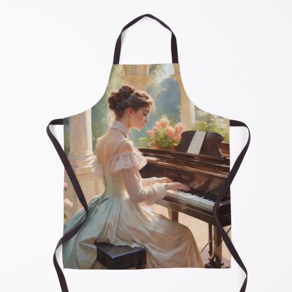Item preview, Impressionist Harmony: Victorian Lady at the Piano in the Pavilion designed and sold by BlareBlare.