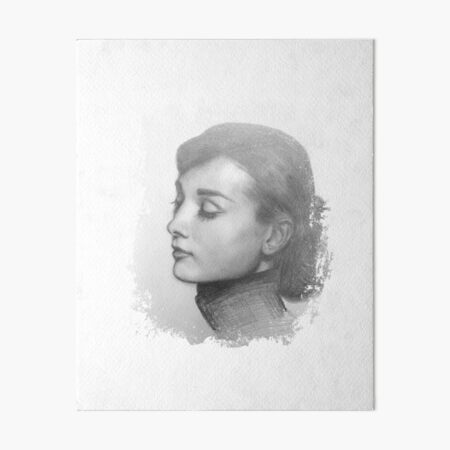 Item preview, Audrey Hepburn profile grunged png designed and sold by GoldsteinART.