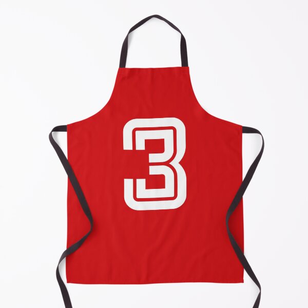 Item preview, No. 3 / Player Number Three / Football Player Number 3 (White on Red) designed and sold by STUDIO-72.