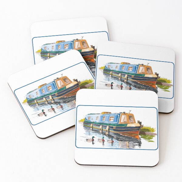 Item preview, Narrowboat and Mallards designed and sold by Angry Swan Designs.