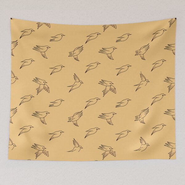 Item preview, pattern featuring minimalist icons of birds in flight. designed and sold by 123ks.