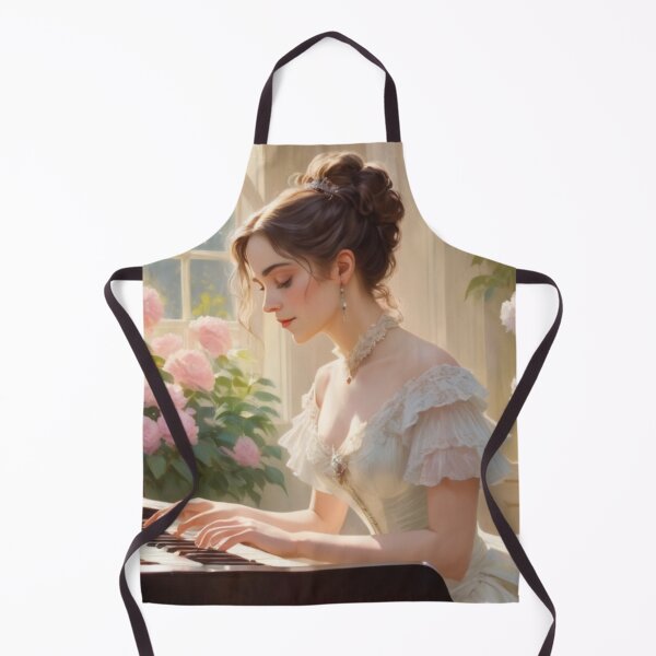 Item preview, Timeless Melody: A Victorian Woman Playing Piano Among Flowers designed and sold by BlareBlare.