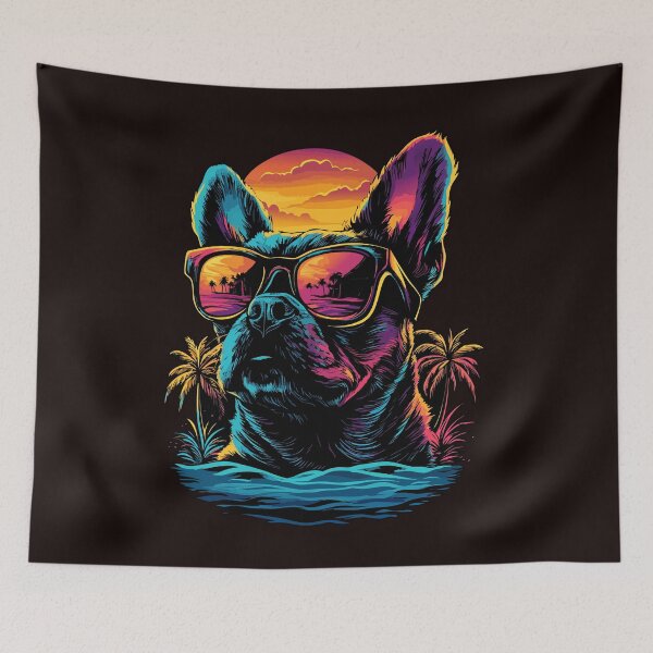 Item preview, French Bulldog Lovers Retro Vintage Pop Art Design designed and sold by adsman68.