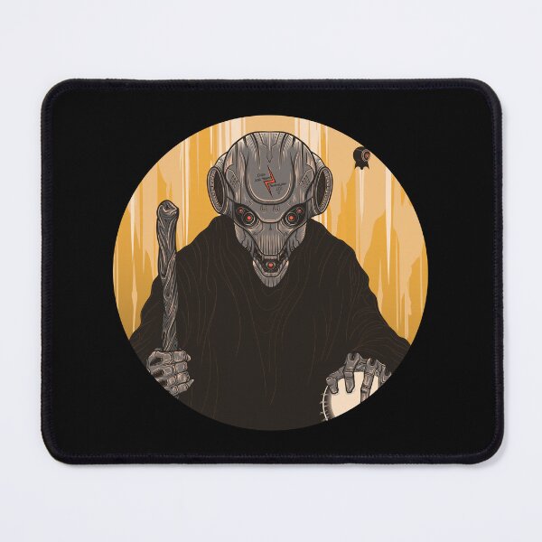 Item preview, Cyber robotic prophet holding stick and glowing crystal ball designed and sold by Verro Riezie.
