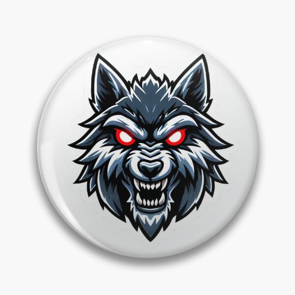 Artikelvorschau, Wilder Cartoon-Wolf-Aufkleber mit leuchtenden Augen entworfen und verkauft von ForFamily1120.