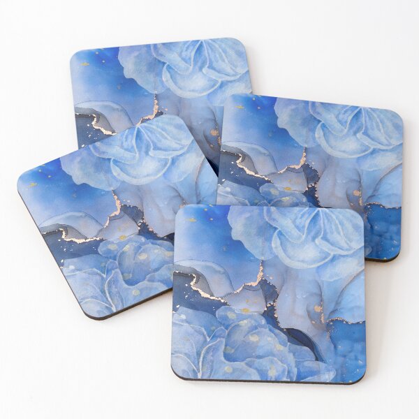 Item preview, Abstract Blue Flowers Gold Shimmer Phone Case Protective Cover designed and sold by colorleafz.
