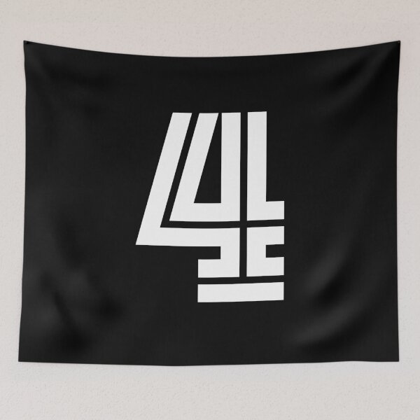 Item preview, No. 4 / Player Number Four / Football Player Number 4 (White on Black) designed and sold by STUDIO-72.