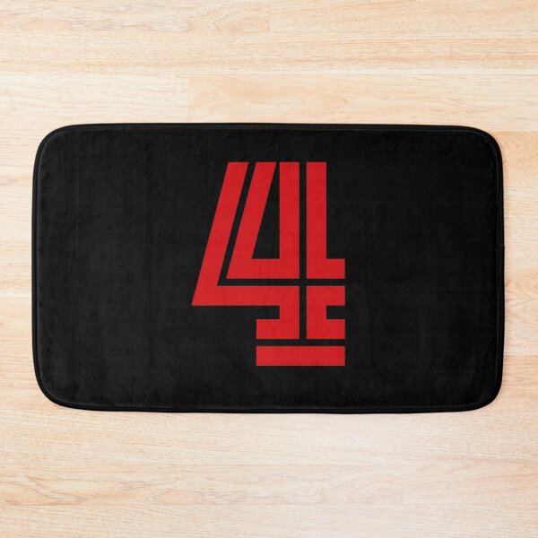 Item preview, No. 4 / Player Number Four / Football Player Number 4 (Red on Black) designed and sold by STUDIO-72.