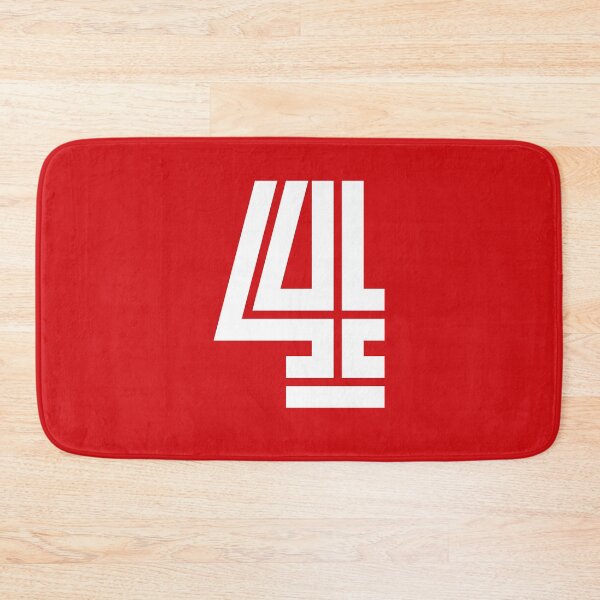 Item preview, No. 4 / Player Number Four / Football Player Number 4 (White on Red) designed and sold by STUDIO-72.