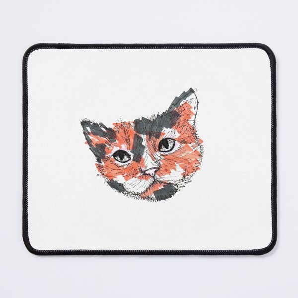 Item preview, Calico charm - expressive feline sketch designed and sold by DipakSonarArt.