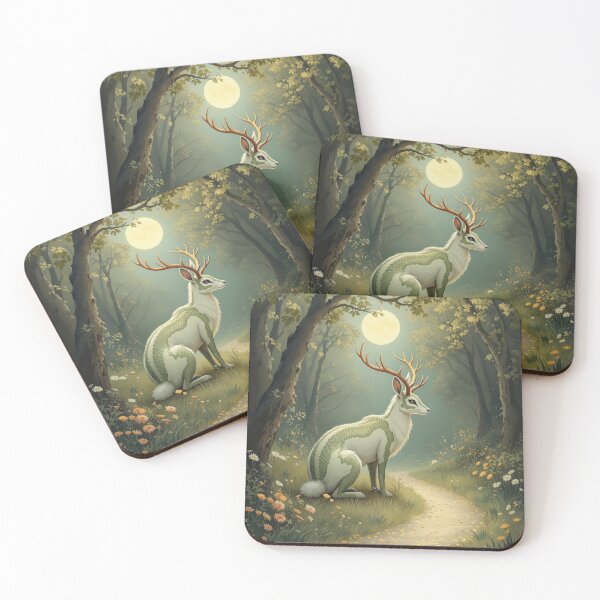 Item preview, Jackalope in Green and Ivory designed and sold by HabitableMoons.