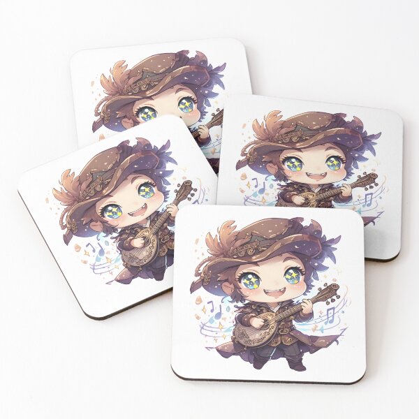 Item preview, Chibi Bard with Magical Music - Fantasy Adventure Art designed and sold by Delta's Work.