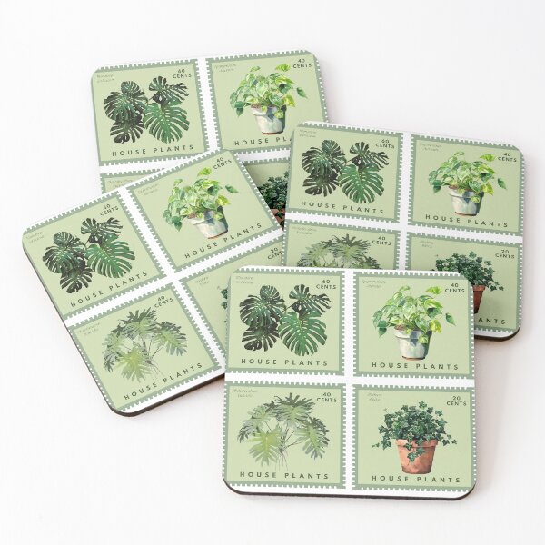 Aperçu de l'œuvre Collection de timbres postaux Plantes d'intérieur créée et vendue par Green Plantessa.