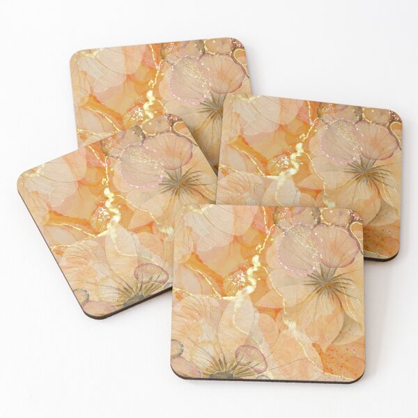 Item preview, Abstract White Orange Flowers Gold Shimmer Phone Case Protective Cover designed and sold by colorleafz.
