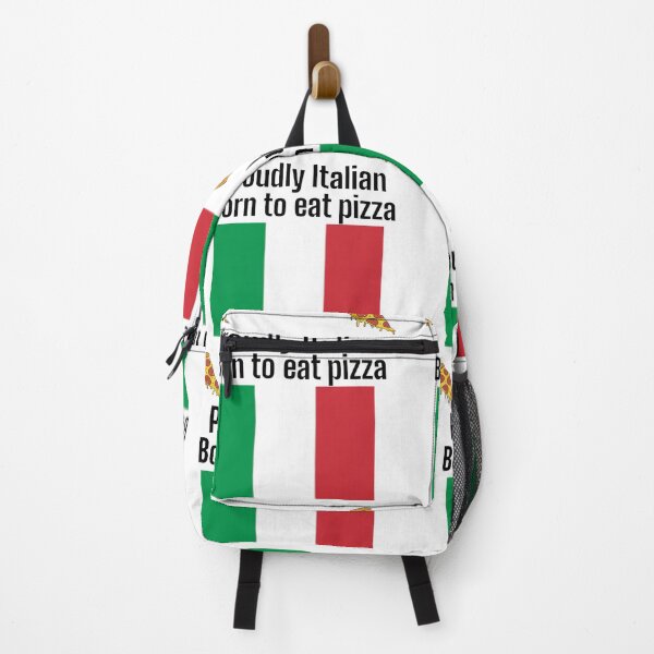 Item preview, Funny phrase proudly Italian born to eat pizza flag designed and sold by Flashmarkett.