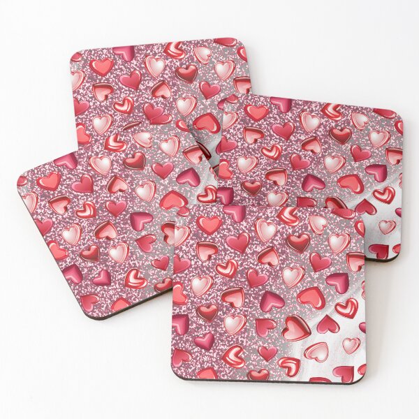 Item preview, Abstract Red Hearts  Pink Shimmer Phone Case Protective Cover designed and sold by colorleafz.