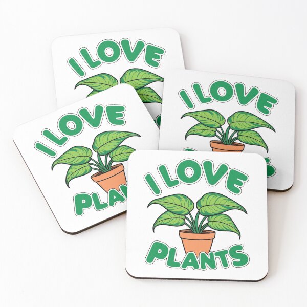 Item preview, I Love Plants Green Indoor House Flowers Sticker designed and sold by colorleafz.