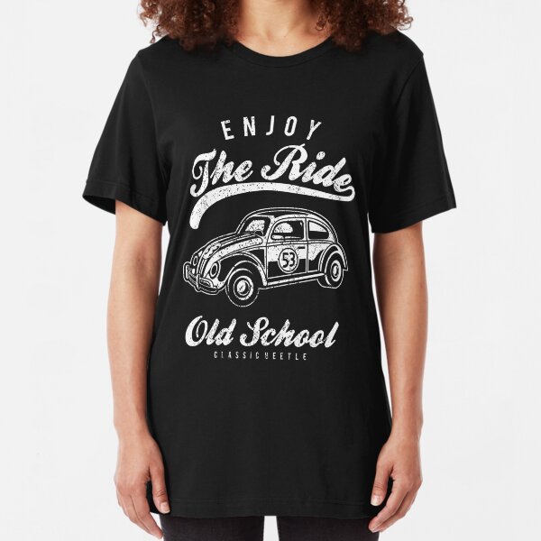 Love Bug Beetle | Enjoy The Ride Tshirt | Beetle Shirt | Volkswagen Movie Beetle Slim Fit T-Shirt