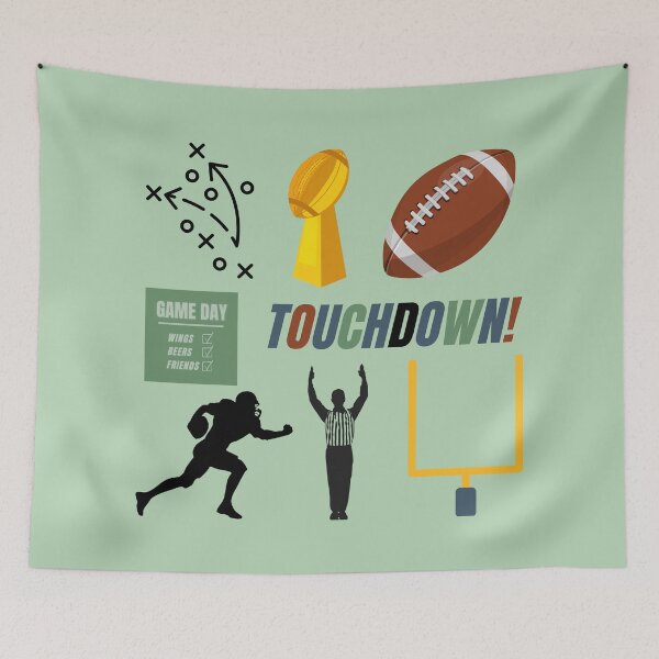 Item preview, American Football Game Day Scrapbooking Stickersheet designed and sold by BlesstB.