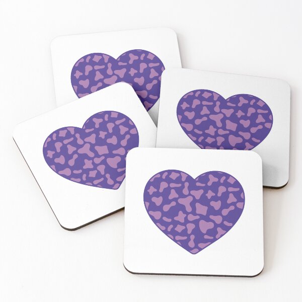 Item preview, Violet Cow Pattern on Purple Cowhide | Purple Cow Skin Heart designed and sold by PatternPen.